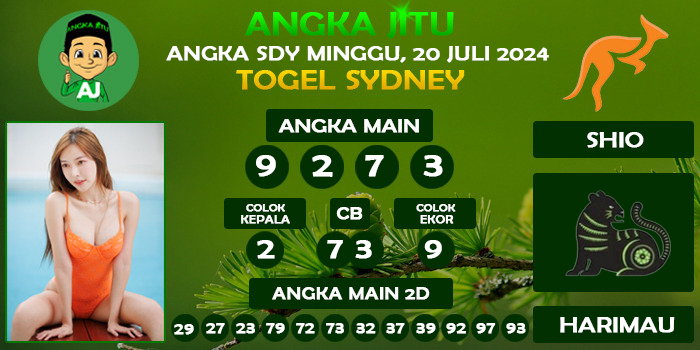 Prediksi Angka Jitu Sdy Minggu 20 Juli 2025