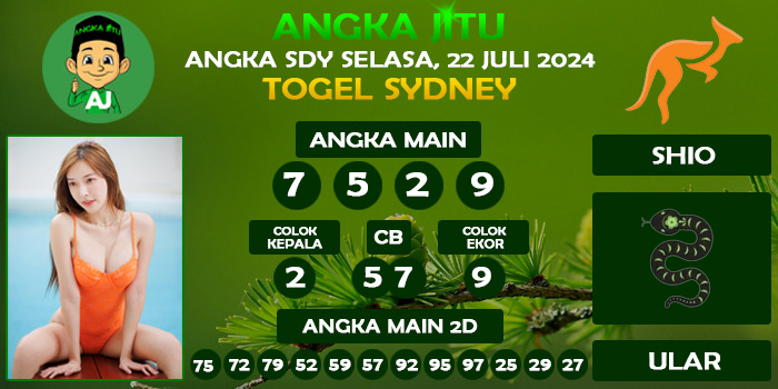 Prediksi Angka Jitu Sdy Selasa 22 Juli 2025
