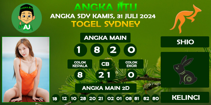 Prediksi Angka Jitu Sdy Kamis 31 Juli 2025
