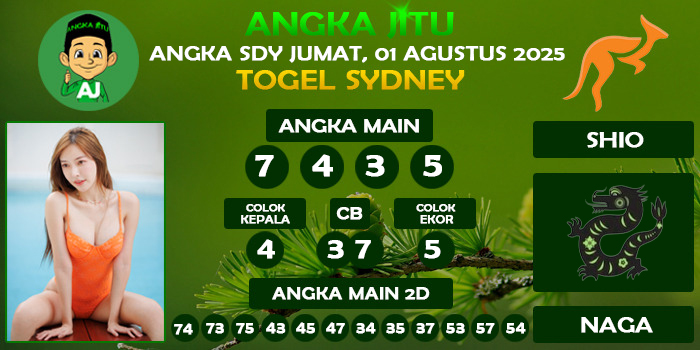 Prediksi Angka Jitu Sdy Jumat 01 Agustus 2025