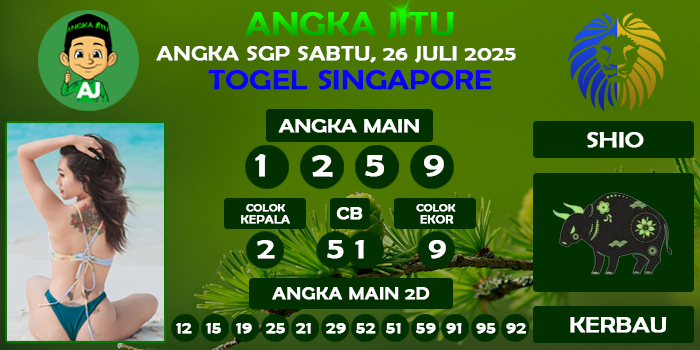 Prediksi Angka Jitu Sgp Sabtu 26 Juli 2025