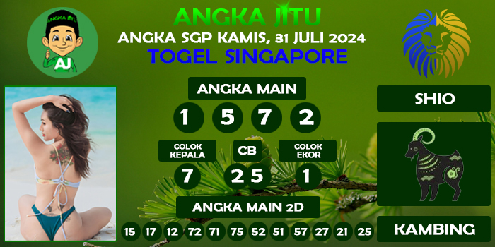 Prediksi Angka Jitu Sgp Kamis 31 Juli 2025