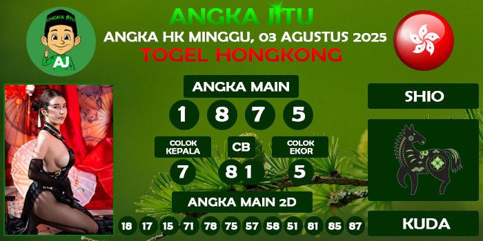 Prediksi Angka Jitu Hk Minggu 03 Agustus 2025