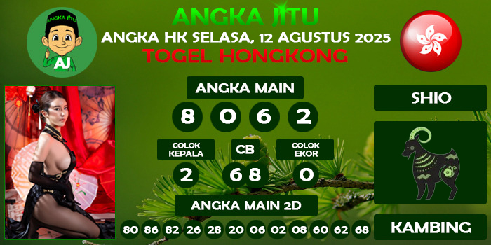Prediksi Angka Jitu Hk Selasa 12 Agustus 2025