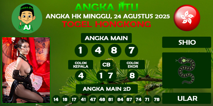 Prediksi Angka Jitu Hk Minggu 24 Agustus 2025