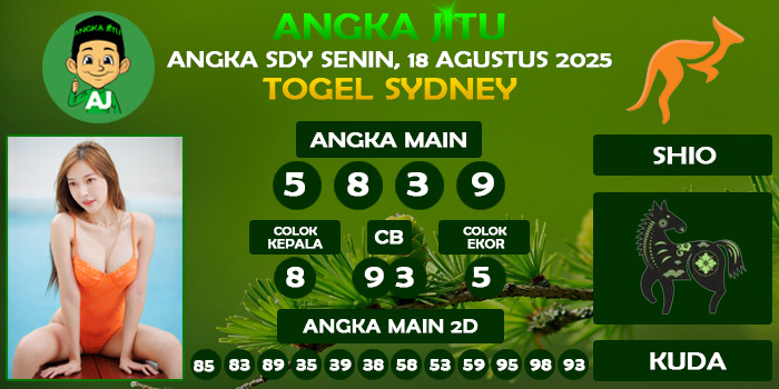 Prediksi Angka Jitu Sdy Senin 18 Agustus 2025