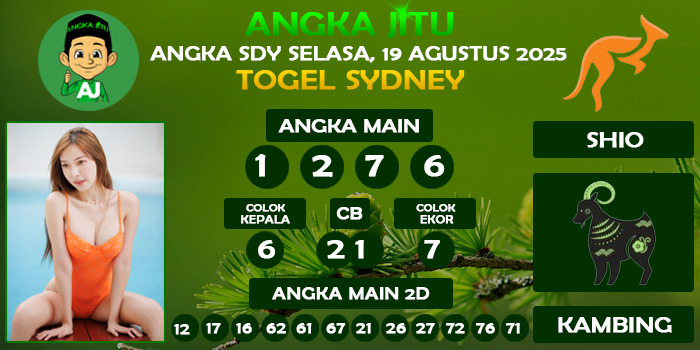 Prediksi Angka Jitu Sdy Selasa 19 Agustus 2025