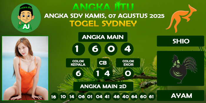 Prediksi Angka Jitu Sdy Kamis 07 Agustus 2025