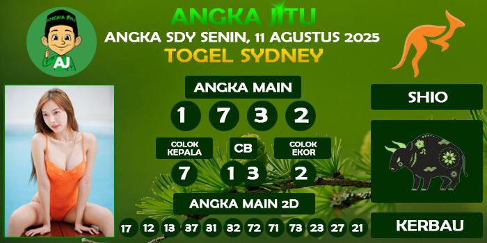 Prediksi Angka Jitu Sdy Senin 11 Agustus 2025