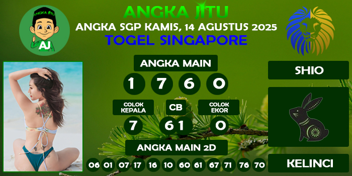 Prediksi Angka Jitu Sgp Kamis 14 Agustus 2025
