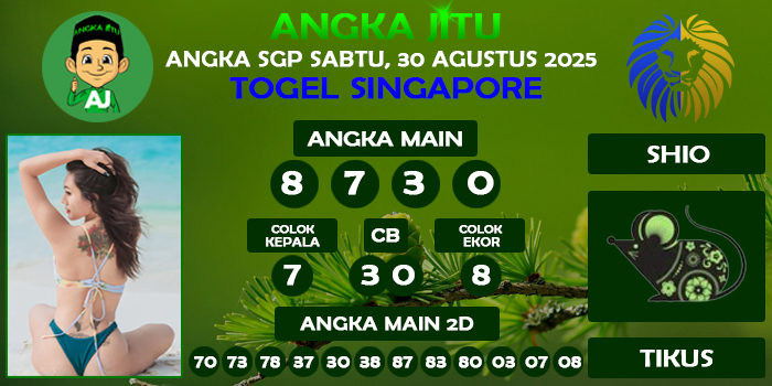Prediksi Angka Jitu Sgp Sabtu 30 Agustus 2025
