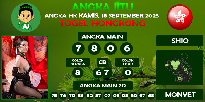 Prediksi Angka Jitu Hk Kamis 18 September 2025