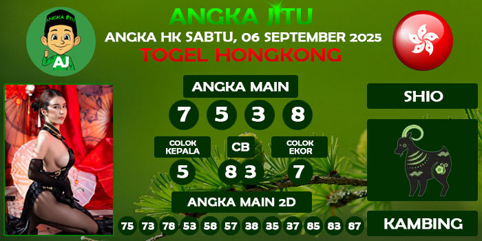 Prediksi Angka Jitu Hk Sabtu 06 September 2025