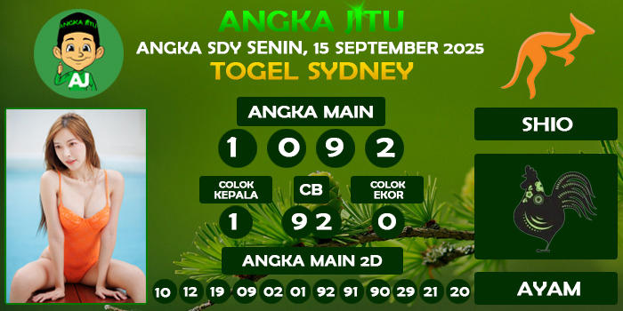 Prediksi Angka Jitu Sdy Senin 15 September 2025