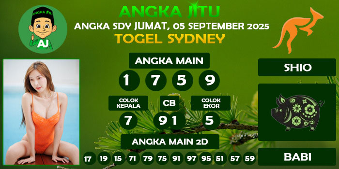 Prediksi Angka Jitu Sdy Jumat 05 September 2025