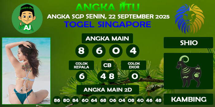 Prediksi Angka Jitu Sgp Senin 22 September 2025