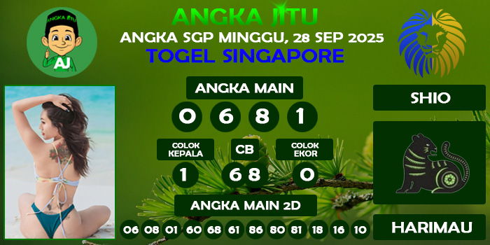 Prediksi Angka Jitu Sgp Minggu 28 September 2025