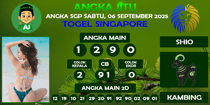 Prediksi Angka Jitu Sgp Sabtu 06 September 2025