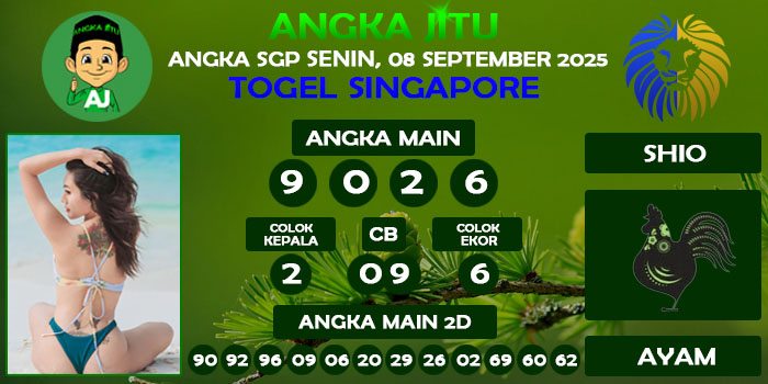 Prediksi Angka Jitu Sgp Senin 08 September 2025
