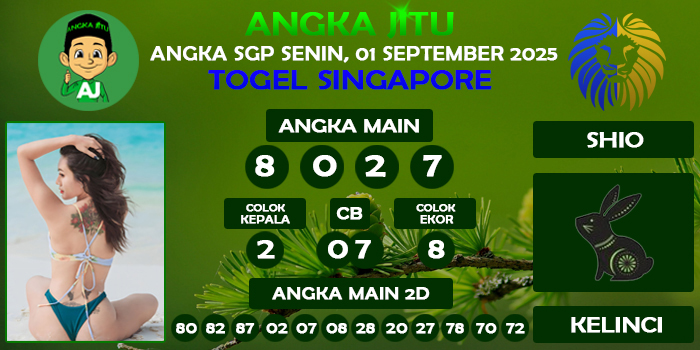 Prediksi Angka Jitu Sgp Senin 01 September 2025