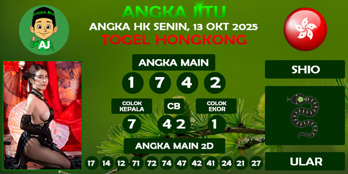 Prediksi Angka Jitu Hk Senin 13 Oktober 2025