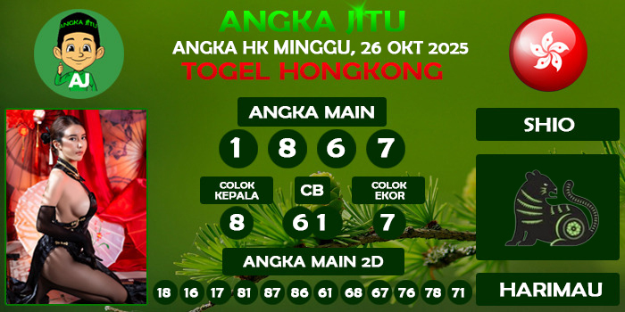 Prediksi Angka Jitu Hk Minggu 26 Oktober 2025