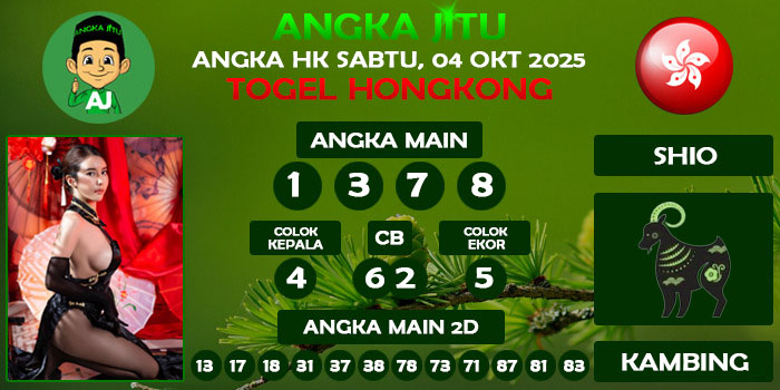 Prediksi Angka Jitu Hk Sabtu 04 Oktober 2025