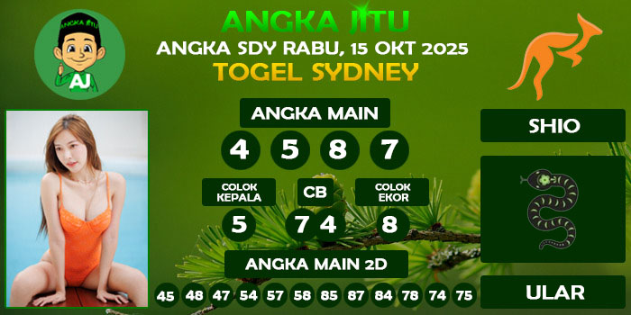 Prediksi Angka Jitu Sdy Rabu 15 Oktober 2025