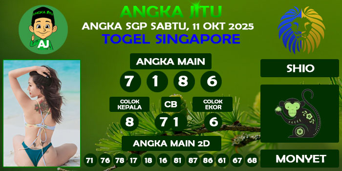 Prediksi Angka Jitu Sgp Sabtu 11 Oktober 2025