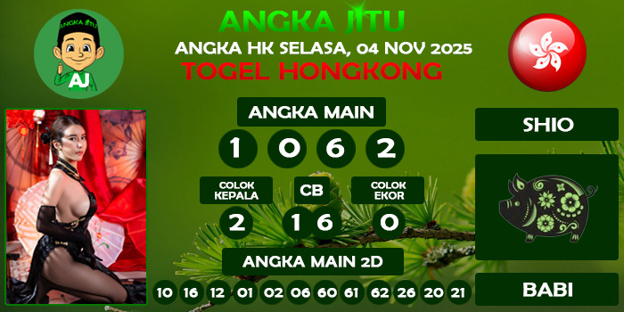 Prediksi Angka Jitu Hk Selasa 04 November 2025