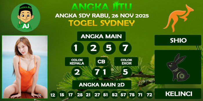 Prediksi Angka Jitu Sdy Rabu 26 November 2025