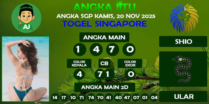 Prediksi Angka Jitu Sgp Kamis 20 November 2025