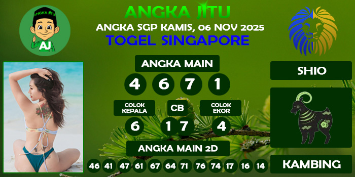 Prediksi Angka Jitu Sgp Kamis 06 November 2025