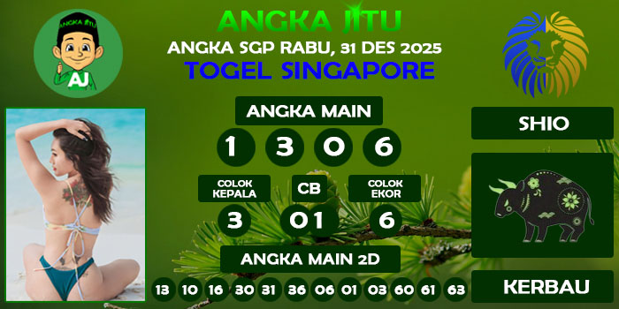 Prediksi Angka Jitu Sgp Rabu 31 Desember 2025