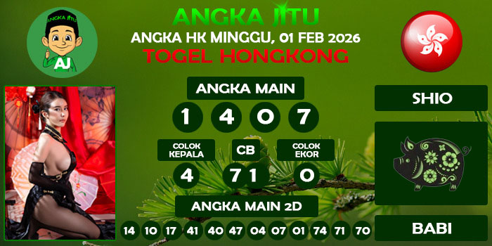 Prediksi Angka Jitu Hk Minggu 01 Februari 2026