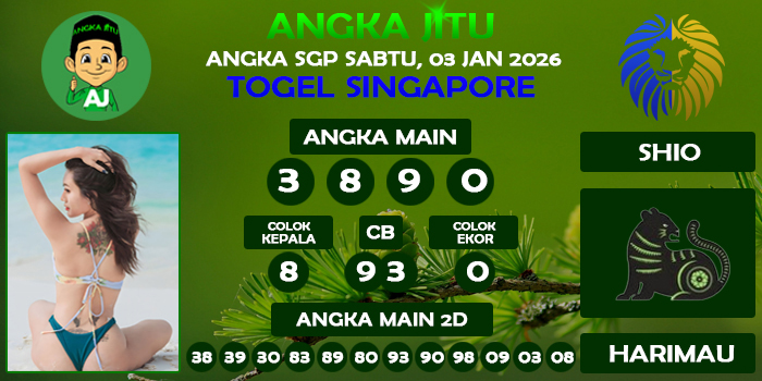 Prediksi Angka Jitu Sgp Sabtu 03 Januari 2026