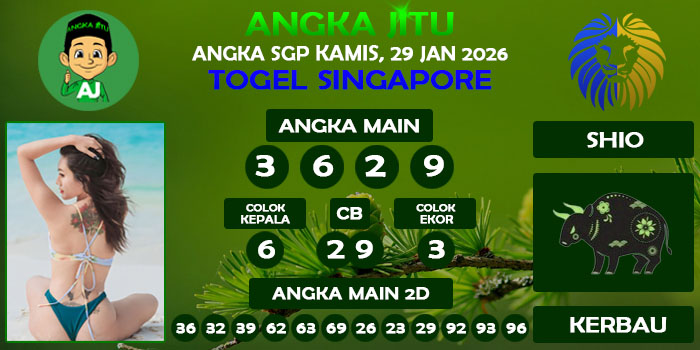 Prediksi Angka Jitu Sgp Kamis 29 Januari 2026