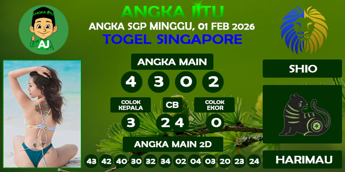 Prediksi Angka Jitu Sgp Minggu 01 Februari 2026