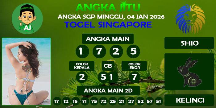 Prediksi Angka Jitu Sgp Minggu 04 Januari 2026