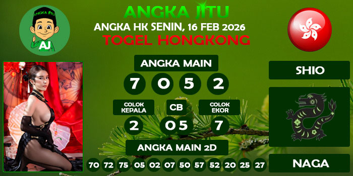 Prediksi Angka Jitu Hk Senin 16 Februari 2026