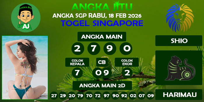 Prediksi Angka Jitu Sgp Rabu 18 Februari 2026