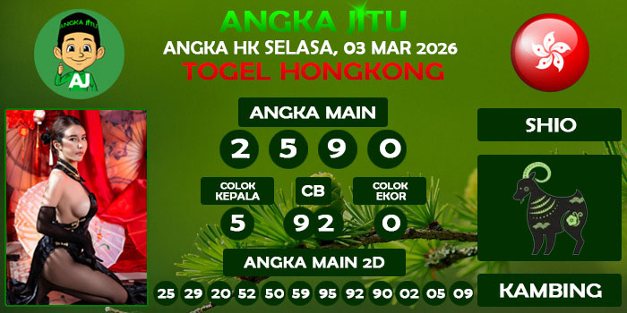 Prediksi Angka Jitu Hk Selasa 03 Maret 2026