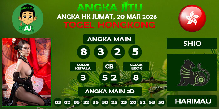 Prediksi Angka Jitu Hk Jumat 20 Maret 2026