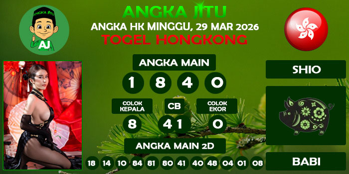 Prediksi Angka Jitu Hk Minggu 29 Maret 2026