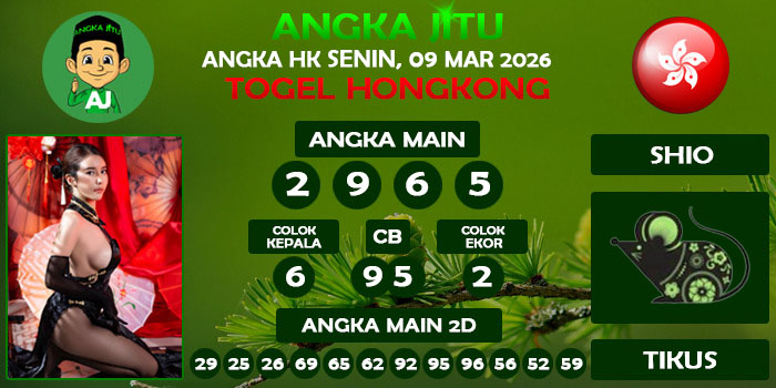 Prediksi Angka Jitu Hk Senin 09 Maret 2026