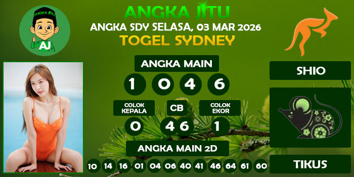 Prediksi Angka Jitu Sdy Selasa 03 Maret 2026