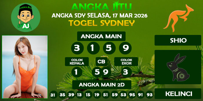 Prediksi Angka Jitu Sdy Selasa 17 Maret 2026