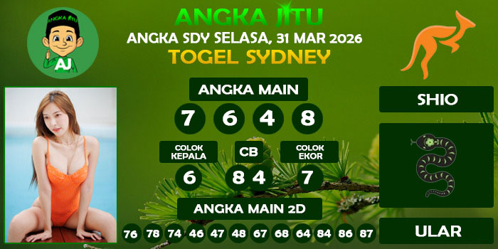 Prediksi Angka Jitu Sdy Selasa 31 Maret 2026