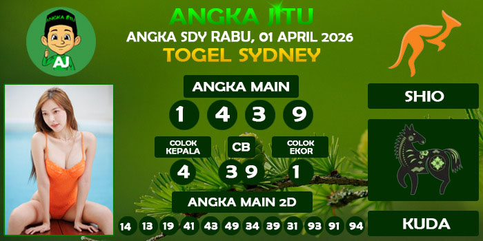 Prediksi Angka Jitu Sdy Rabu 01 April 2026