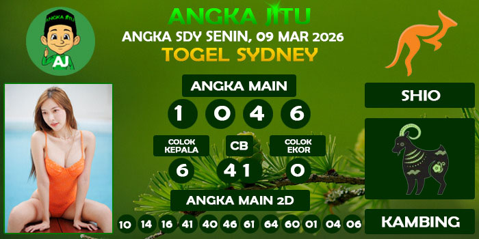 Prediksi Angka Jitu Sdy Senin 09 Maret 2026